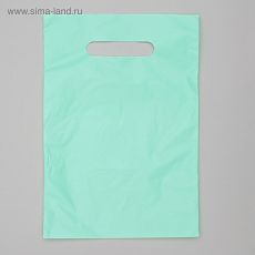 ЦЕНА ЗА 100 ШТ! 4689697 Пакет полиэтиленовый, с вырубной ручкой, тиффани, 20 х 30, 33 мкм