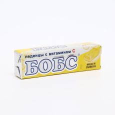 ЦЕНА ЗА 5 ШТ! 9188692 Леденцы БОБС медово-лимонный, 10 шт. в упаковке