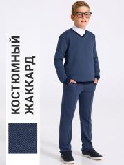 552168 Апрель Костюм твид ярко-синий+темно-синий