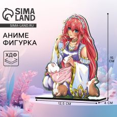Фигурка аниме «Девушка с кроликами», 11 х 14,9 см, дерево