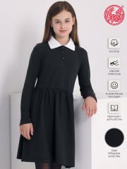 444311 Апрель Платье черный+белый