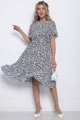 П10831 LT Collection Платье чёрно-белый