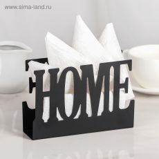 3747082 Салфетница Доляна Home, 15×4×10 см, цвет чёрный