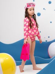 CROCKID Купальник ТК 17015/3н ФВ малиновый мусс, сердца