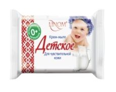 Лином Серия «Кроша». Крем-мыло детское Для кожи склонной к раздражению, 65г