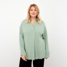Блузка женская MIST plus-size, размер 52, зелёная