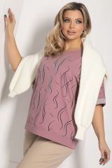 501266 LT Collection Блуза пыльно-розовый