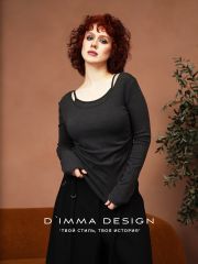 528285 DIMMA Джемпер Темно-серый