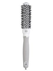 Olivia Garden Термобрашинг для укладки волос / Expert Blowout Grip White & Grey, 25 мм, бело-серый