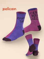 UEGL3312(2) PELICAN Носки Фиолетовый/малиновый