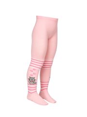Omsa Колготки OMSA kids Collant 11P62-1 с рисунком (кот и зайчик) Rosa Chiaro (Розовый)