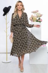 П5478 LT Collection Платье чёрный, бежевый