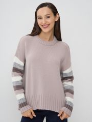 Джемпер женский 9242-94104 какао/титаниум/серый меланж/молоко NEWVAY