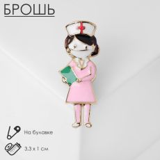 Брошь «Врач», цветная в золоте 5049676
