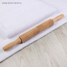 1403418 Массажёр «Скалка» для спины, деревянный, с шипами