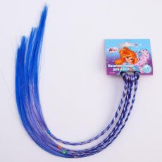 6259426 Косички для волос на резинке, голубой, WINX