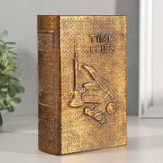 Шкатулка-книга «Время летит незаметно», дерево, искусственная кожа, тиснение, 16.5×11.2×5 см