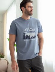 543949 VILATTE Футболка синий меланж_mountains adventure