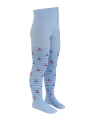 Omsa Колготки OMSA kids Collant 13P62-2 с рисунком (якорь на полосках) Blu Сhiaro (Голубой)
