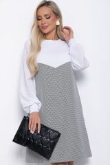 П11031 Платье LADY TAIGA Черно-белое