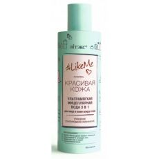 026817 Vitex LikeMe Красивая кожа. Ультрамягкая мицеллярная вода 3-в-1 для лица и кожи вокруг глаз, 200 мл