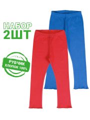 471144 Апрель Легинсы василек+красный
