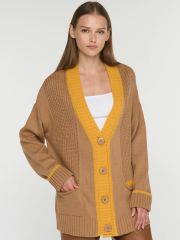 Кардиган женский 5242-1777 ристретто/шафран VAY