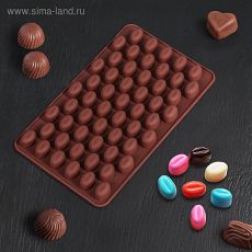 2389220 Форма для шоколада «Кофейные бобы», 55 ячеек