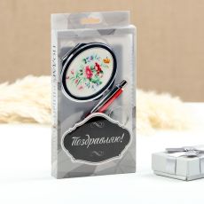 АКЦИЯ! 3 по цене 2! Набор подарочный 3 в 1, ручка, зеркало, брелок