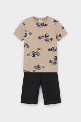 537516 CROCKID Пижама быстрые багги, черный песок