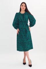 509808 Braslava Платье зелёный чёрный синий