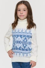 5232-6241-504/3100196/037/045 Свитер VAY Молоко/Голубой/Ниагара/Индиго лайт
