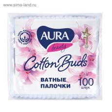 784661 Ватные палочки Aura, 100 шт.