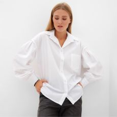 Рубашка женская MINAKU: Casual Collection, размер 52, белый