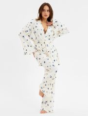 Пижама женская (рубашка, брюки) KAFTAN Blueberry, размер 48-50