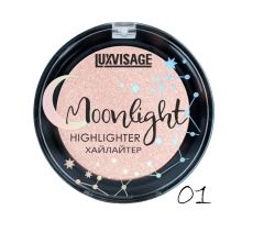 031149  LuxVisage. Хайлайтер компактный Moonlight с эффектом естественного сияния, тон 01 Rose Glow