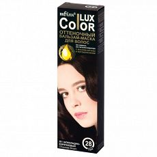 023325 Belita Color Lux. Бальзам-маска оттеночный для волос тон 28 Шоколадно-коричневый, 100 мл