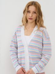 Кардиган женский 9241-91042 белый/королевский голубой/натюрель/тиффани/ розовы VAY