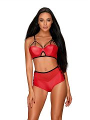 Комплект Leatheria set бюст+шорты Obsessive