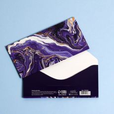 ЦЕНА ЗА 10 ШТ! 7420566 Конверт для денег «Синий мрамор», 16,5 × 8 см