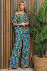 532713 LT Collection Костюм голубо-оранжевый