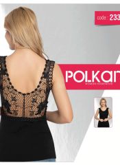 2333 (3930) Женская майка Polkan Черный