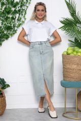 538148 LT Collection Юбка голубо-зелёный
