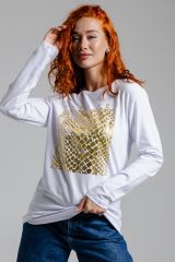 548884 Натали Лонгслив белый+мода