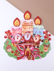 Плакат на стену «Новогодние свечи» Санта Клаус, 40×52 см