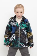 CROCKID Куртка ВК 36089/н/4 ГР (122-146) черный, яркое граффити