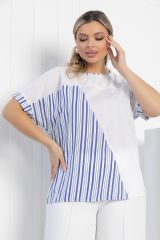 510163 LT Collection Блуза бело-сиреневый