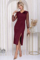 П12197-35 Платье LADY TAIGA Бордовое