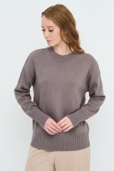 9242-94184-397 Джемпер NEWVAY Теплый серо-коричневый