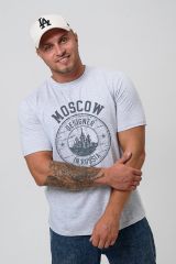 446604 Натали Футболка серый+Москва
